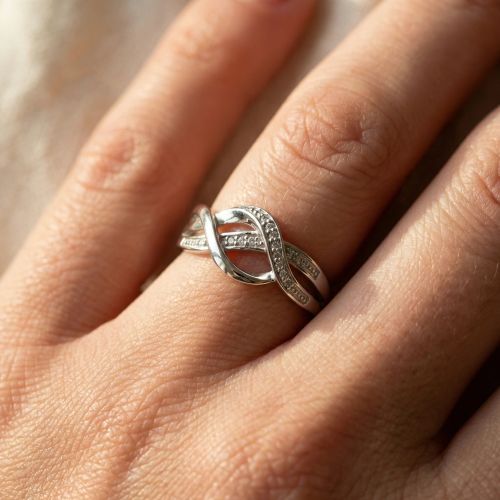 Bague femme Vagues alternées EDORA ARGENT 925/1000 et Oxydes
