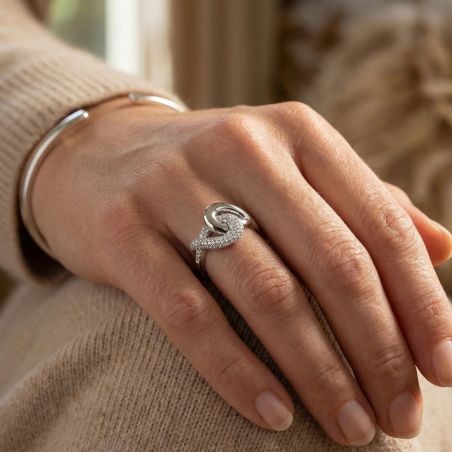 Bague femme ruban EDORA ARGENT 925/1000 et Oxydes