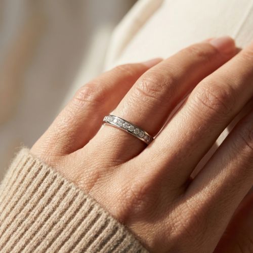 Bague Femme Alliance EDORA ARGENT et Oxydes EDO70100576