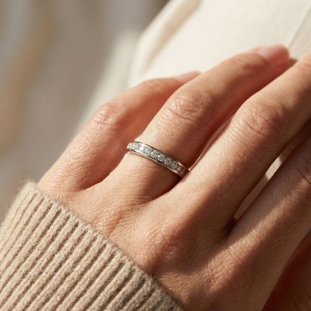 Bague Femme Alliance EDORA ARGENT et Oxydes EDO70100576