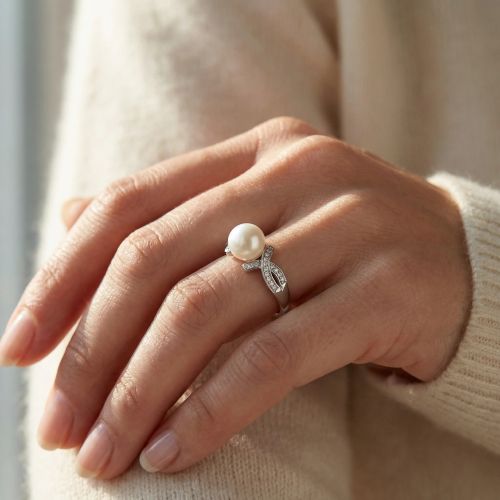Bague femme EDORA ARGENT 925/1000 et Perle