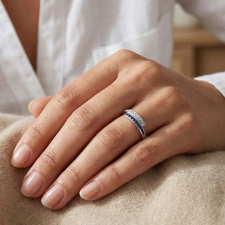 Bague femme edora argent 925/1000 et spinelles  
 – bagues femme