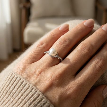 Bague Femme EDORA ARGENT 925/1000et Perle d'eau douce 70100115