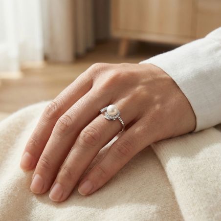 Bague Femme EDORA ARGENT 925/1000et Perle d'eau douce 70100144