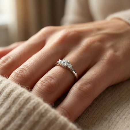 Bague Femme Trilogie EDORA ARGENT et Oxydes EDO70100567