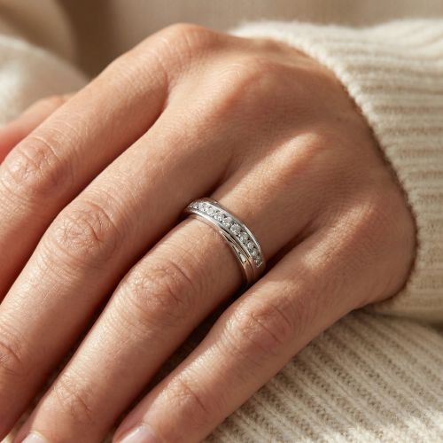 Bague Femme Entrelacée EDORA ARGENT 925/1000 et Oxydes EDO70100578