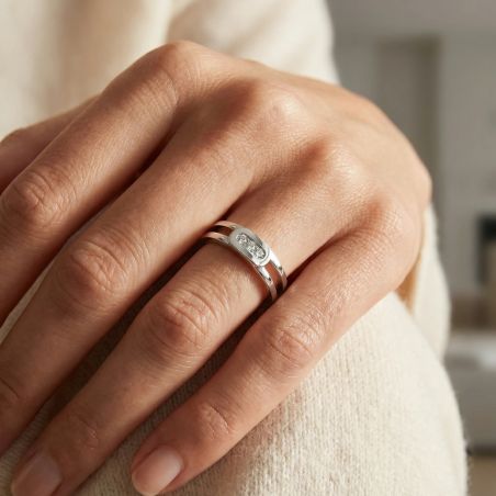 Bague femme trilogie edora argent et oxydes edo70100756 – bagues femme