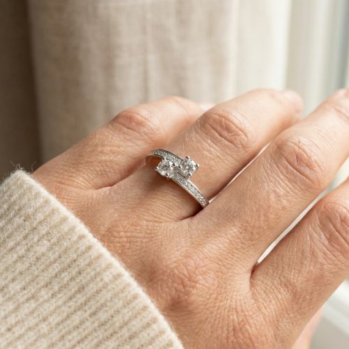 Bague Femme Toi et Moi EDORA ARGENT 925/1000 et Oxydes EDO70100792