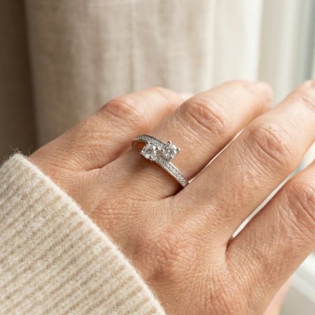 Bague Femme Toi et Moi EDORA ARGENT 925/1000 et Oxydes EDO70100792