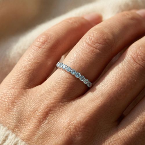 Bague Femme EDORA ARGENT 925/1000 et Spinelles Bleues 70100862