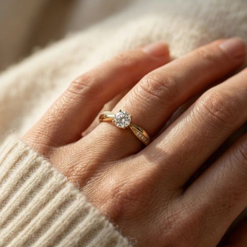 Bague femme Solitaire EDORA Vermeil jaune et oxydes EDOV610004ZB