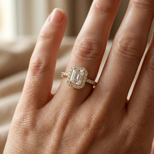 bague femme solitaire accompagné EDORA PLAQUE OR et oxydes