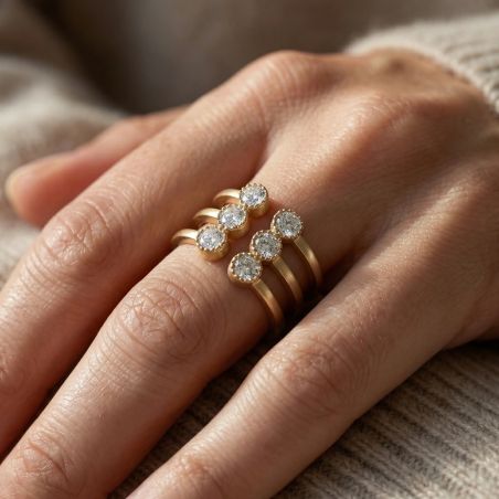 Bague Femme EDORA Plaqué or et Oxydes EDO66100032