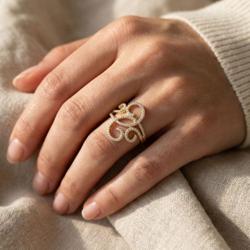 Bague femme EDORA Plaqué or et Oxydes EDO76100024