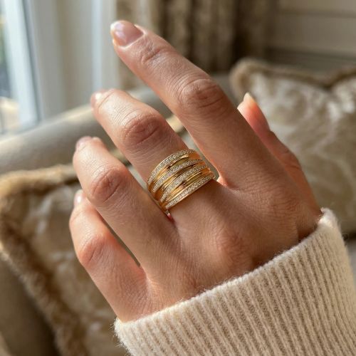 Bague femme EDORA plaqué or et oxydes EDO76100035