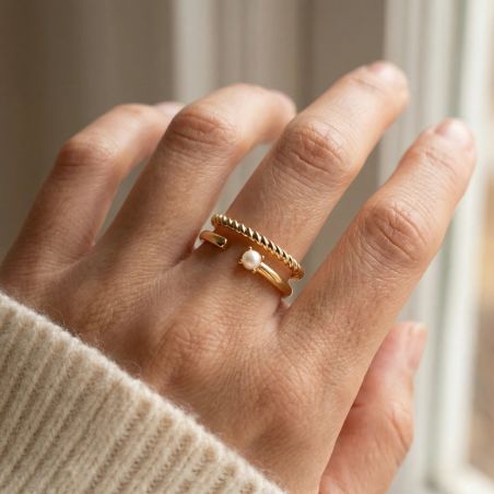 Bague Femme SAUNIER LIN Plaqué Or