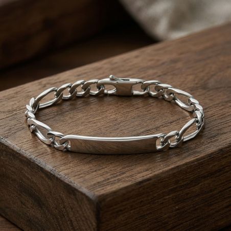 Bracelet gourmette identité argent 925/1000 argenté – gourmettes