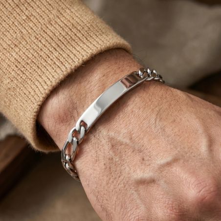 Bracelet Gourmette Identité ARGENT 925/1000 Argenté