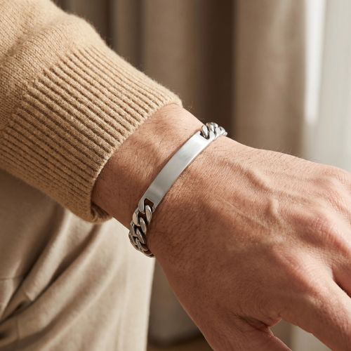 Bracelet Gourmette Identité ARGENT 925/1000 Argenté