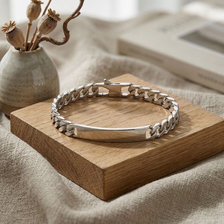 Bracelet gourmette identité argent 925/1000 argenté – gourmettes