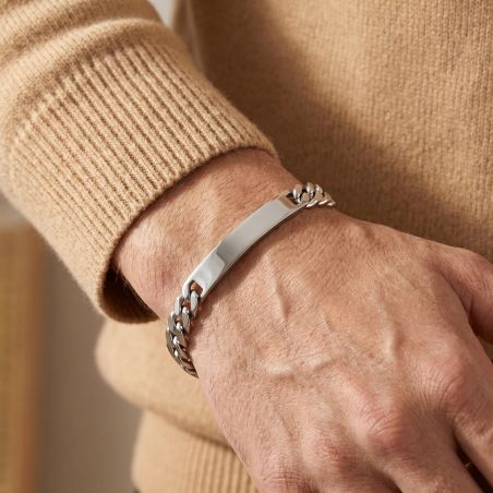Bracelet Gourmette Identité ARGENT 925/1000 Argenté