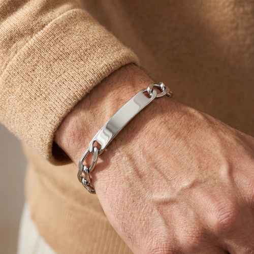 Bracelet Gourmette Identité ARGENT 925/1000 Argenté