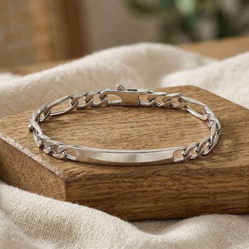 Bracelet Gourmette Identité ARGENT 925/1000 Argenté