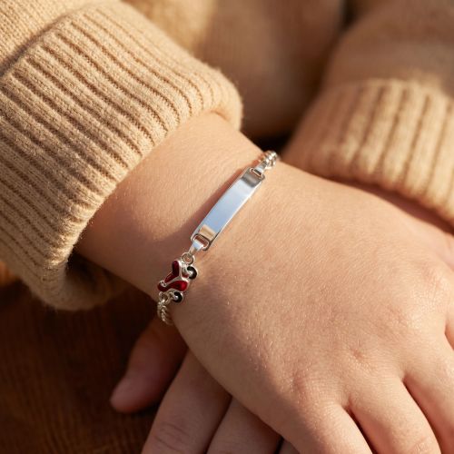 Bracelet Bébé Gourmette Moto EDORA ARGENT 925/1000 Maille Jaseron EDOC2546