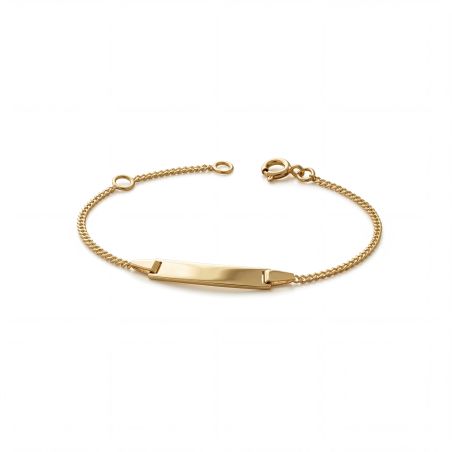 Bracelet bébé gourmette edora or 750/1000 jaune chaîne gourmette edog40bbr-14 – gourmettes bébé or