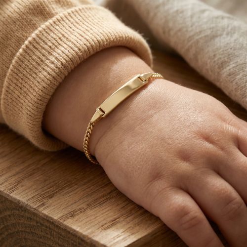 Bracelet Bébé Gourmette EDORA OR 750/1000 Jaune Chaîne Gourmette EDOG40BBR-14