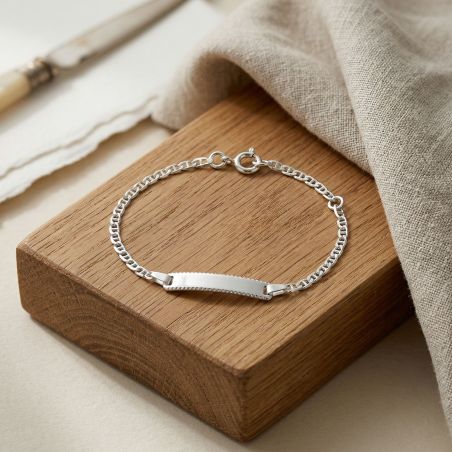 Bracelet bébé gourmette edora or 750/1000 blanc edol227gr-13  – gourmettes bébé or