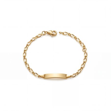 Bracelet bébé gourmette cheval edora or 375/1000 jaune edon0252 – gourmettes bébé or