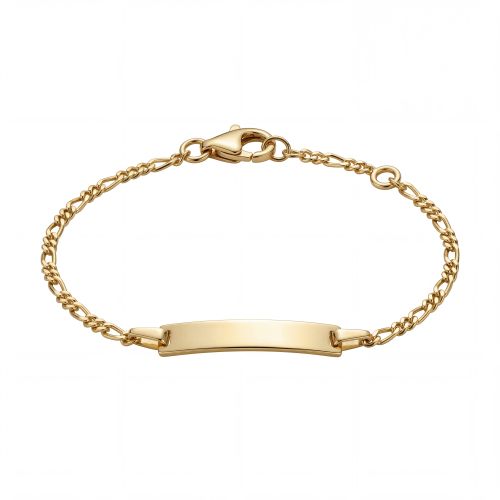 Bracelet Bébé Gourmette EDORA OR375/1000 Jaune Maille Figaro EDON8949