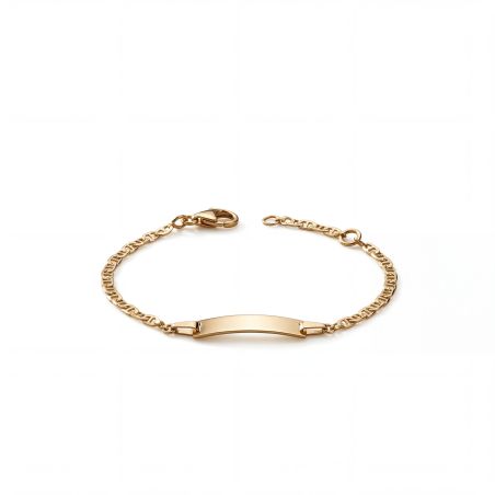 Bracelet bébé gourmette edora or 375/1000 jaune maille marine edon9457 – gourmettes bébé or