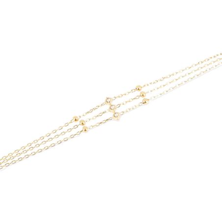 Bracelet femme zag bijoux poseidon doré sbs24471-01wht – bracelets acier