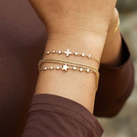 Bracelet femme ZAG Bijoux Nefertari doré SBS26819-01WHT