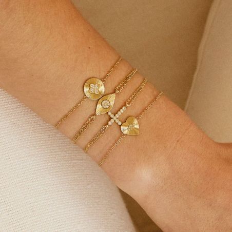 Bracelet femme ZAG Bijoux Capizzi doré SBS27750-01WHT