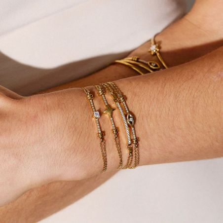 Bracelet femme ZAG Bijoux Salin doré SBS27602-01WHT