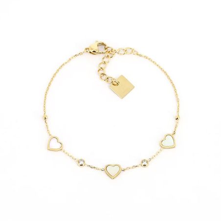 Bracelet femme zag bijoux eternity doré sbs18567-01sel – bracelets acier