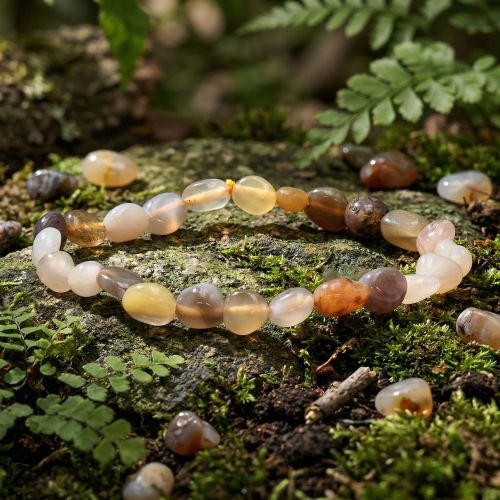 Bracelet Pierres Roulées EDORA Collection TERRA NATA Luma Agate Botswana EDO3701459012534