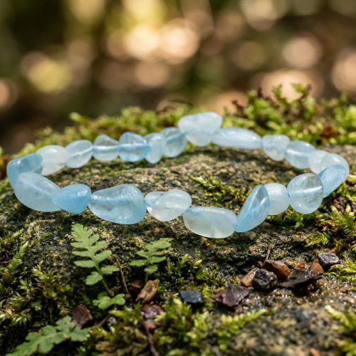 Bracelet Pierres Roulées EDORA Collection TERRA NATA Eana Aigue Marine Namibie EDO3701459012558