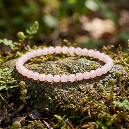 Bracelet boules edora collection terra nata aïma quartz rose brésil edo3701459014750 – bracelets pierres naturelles