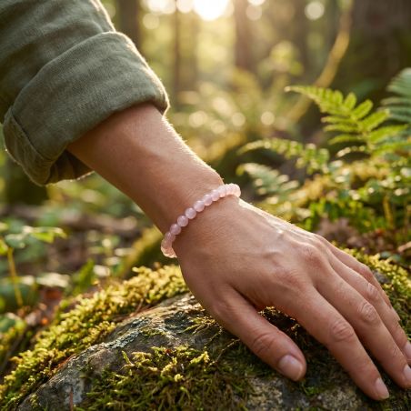 Bracelet Boules EDORA Collection TERRA NATA Aïma Quartz Rose Brésil EDO3701459014750