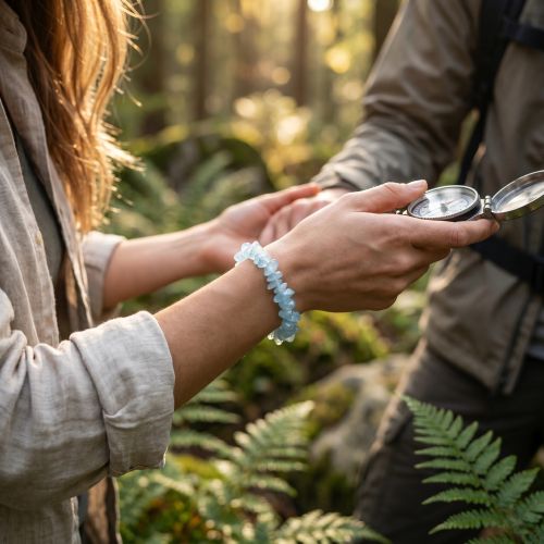 Bracelet Baroque EDORA Collection TERRA NATA Naïa Aigue Marine Namibie EDO3701459072392