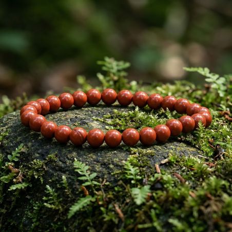 Bracelet boules edora collection terra nata rama jaspe rouge brésil 6 mm edo3701459009459 – bracelets pierres naturelles