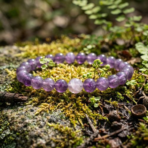 Bracelet Boules EDORA Collection TERRA NATA Maïra Améthyste rubanée Brésil EDO3701459008742