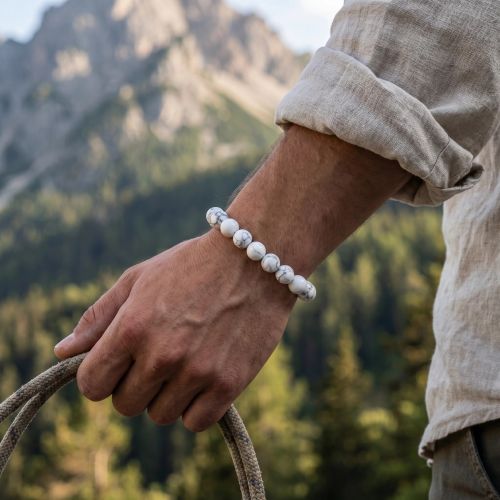 Bracelet Boule TERRA NATA ELIORA Howlite BlancheEDO3701459012169