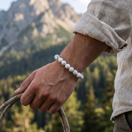 Bracelet Boule TERRA NATA ELIORA Howlite BlancheEDO3701459012169