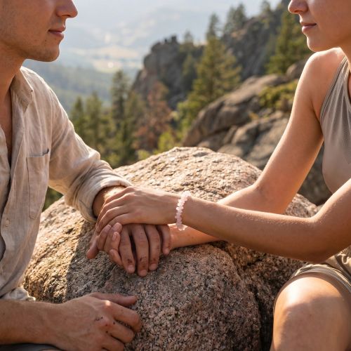 Bracelet Baroque TERRA NATA NOAÉ Quartz Rose Madagascar EDO3701459044351