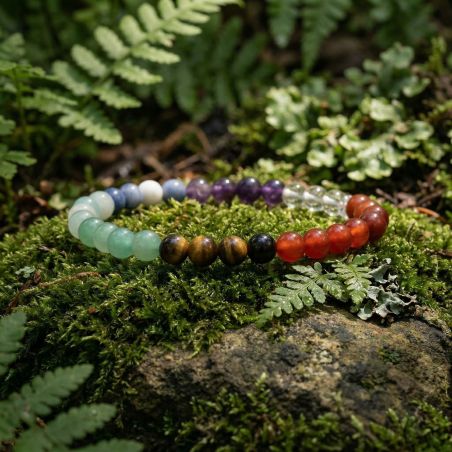 Bracelet Boules EDORA Collection TERRA NATA Kaïma 7 chakras EDO3701459008506